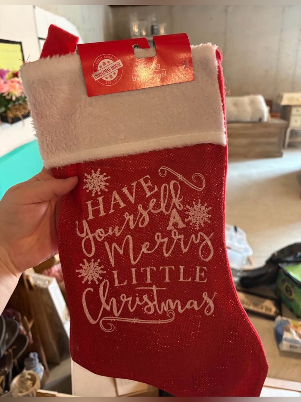 Red 'Have Yourself a Merry Little Christmas' Holiday Stocking - Unbranded